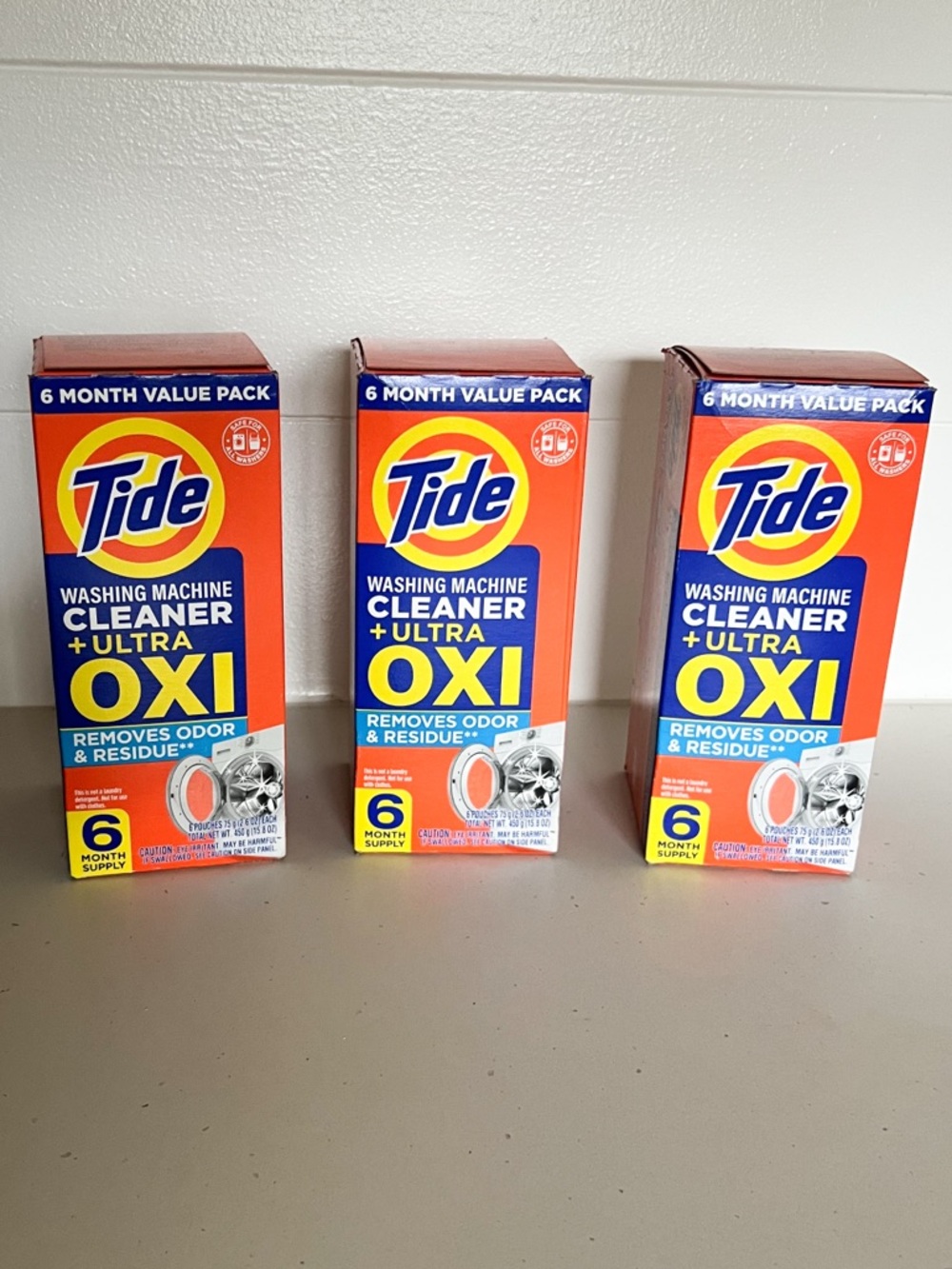 New:Tide Washing Machine Cleaner + Ultra OXI -  (6 Month Value Pack) bundle of 3